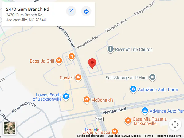 Location,2470 Gum Branch Rd, Jacksonville, NC 28540